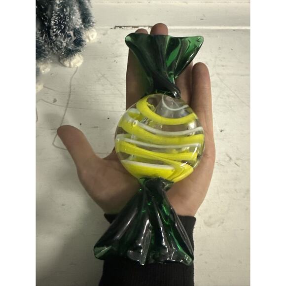 Vintage Murano Style Hand Blown Glass Candy Paperweight 6.75” Large - Picture 3 of 6